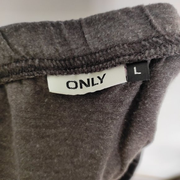 Only Dark Grey length skirt with elastic waist band and slits on both side - Picture 6 of 8